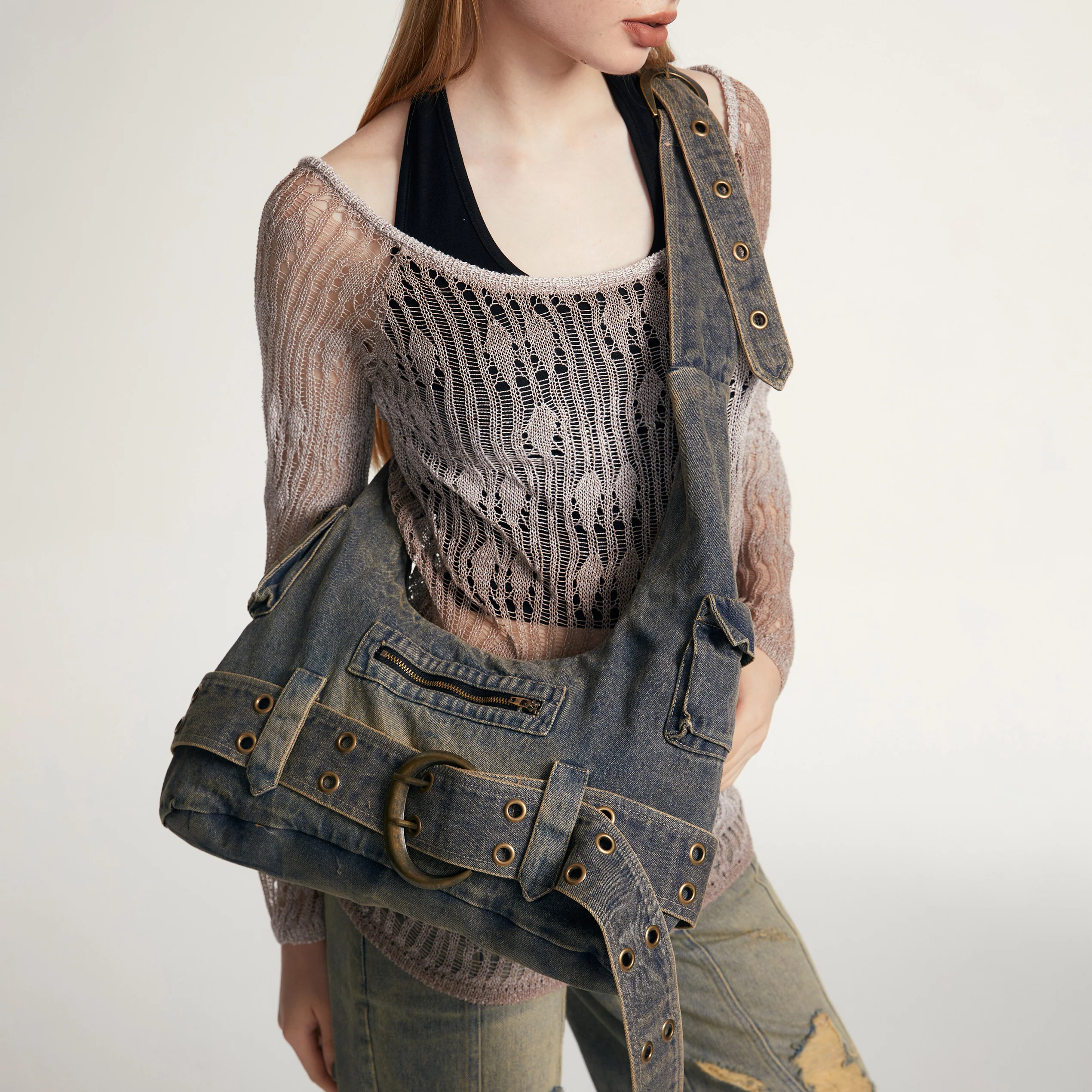 Brittany Crossbody Hobo Bag - Image 4