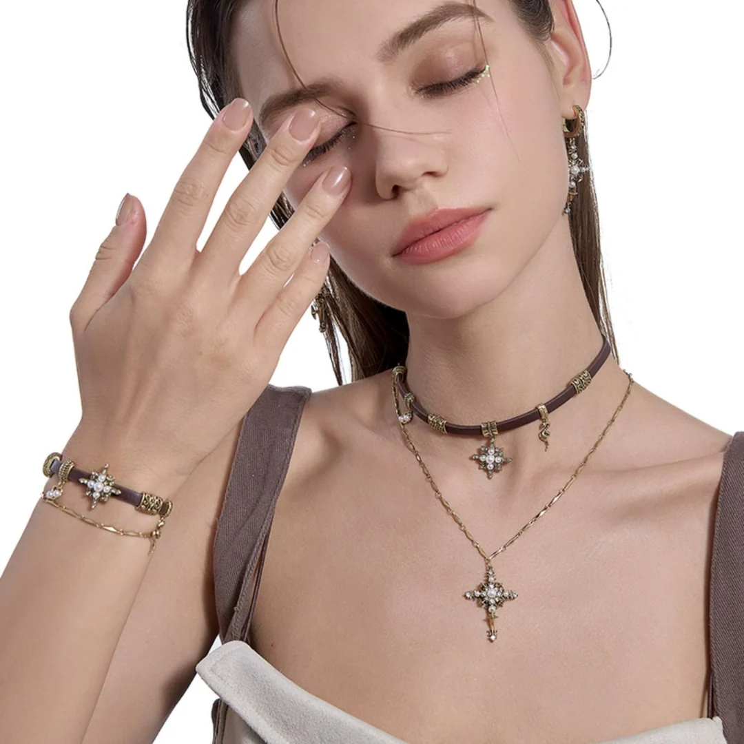 Luna Vintage Cross Bracelet - Image 3