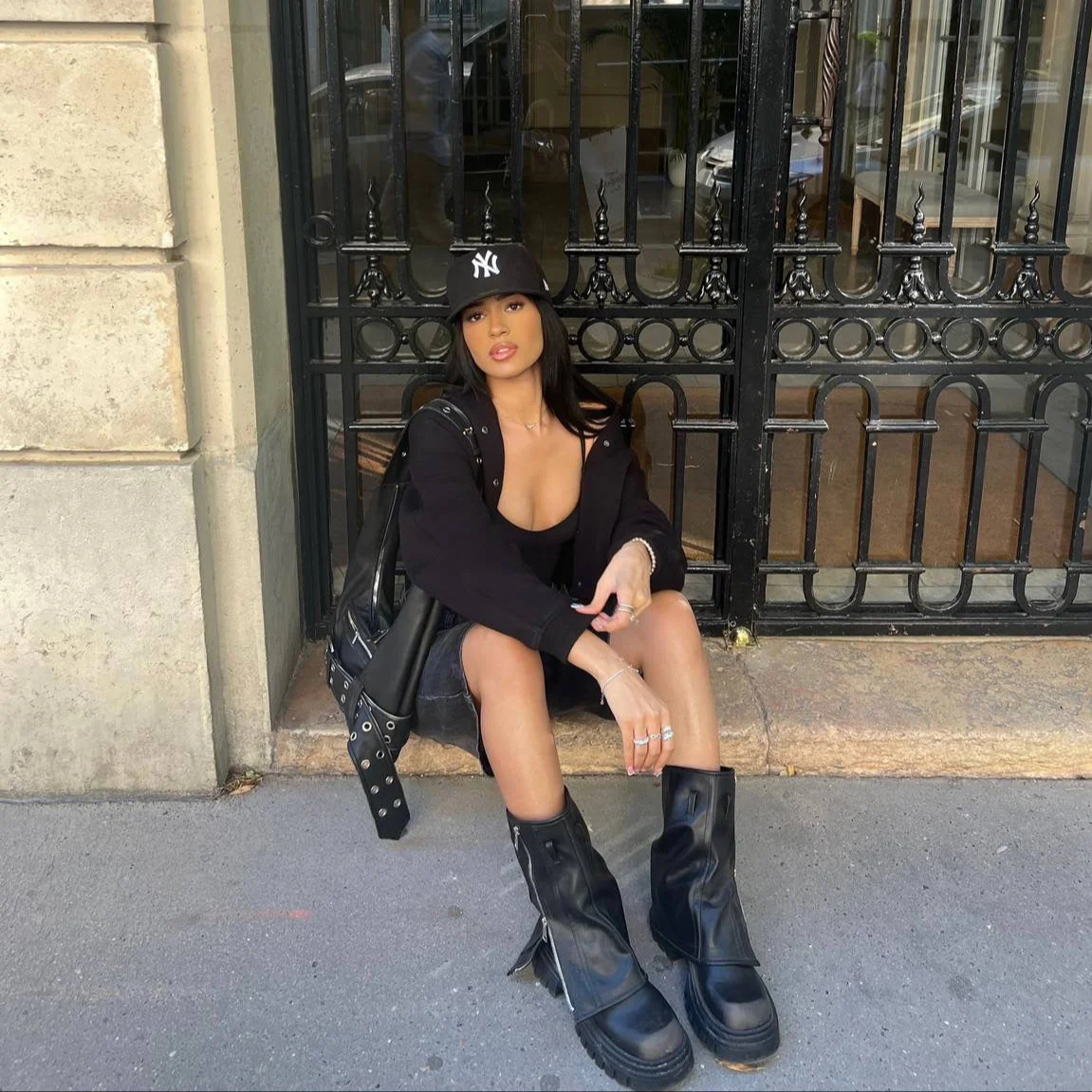 Platform Fold Over Chunky Boots - Image 9