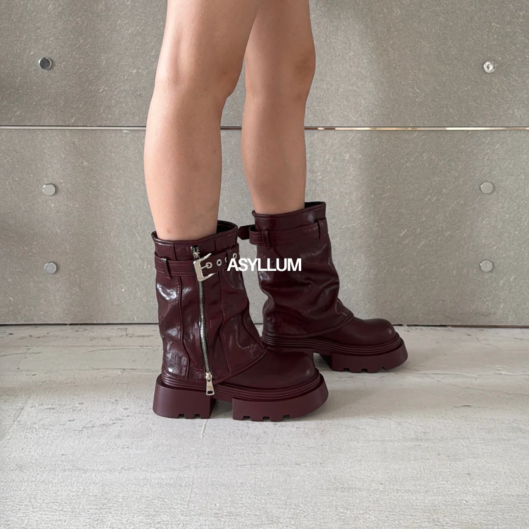 Ruby Fold Over Platform Boots - Image 6